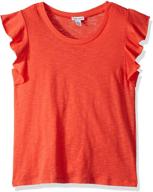 splendid girls flutter sleeve cayenne logo