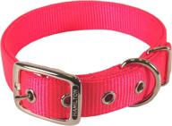 🐶 hamilton hot orange dog collar: double thick nylon deluxe, 1x24-inch - top quality and style for your furry friend! logo