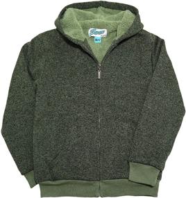 img 2 attached to Swan Full Zip Sherpa Lined Hoodie ZCH42_BLK_6 8 Boys' Clothing