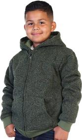 img 4 attached to Swan Full Zip Sherpa Lined Hoodie ZCH42_BLK_6 8 Boys' Clothing