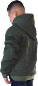 img 3 attached to Swan Full Zip Sherpa Lined Hoodie ZCH42_BLK_6 8 Boys' Clothing