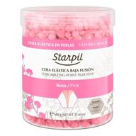 🌸 pink hard wax beans by starpil - pain-free hair removal, no strips required | 600g/21.64oz low temperature polymer blend for face, bikini, brazilian, legs, underarm, back, and chest logo