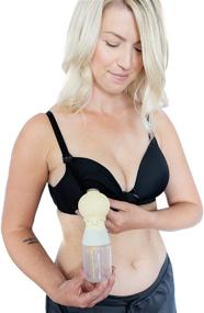 img 4 attached to Ultimate Convenience: Hands-Free Pumping & Nursing Bra - Lightly Padded T-Shirt Design - Wireless Comfort