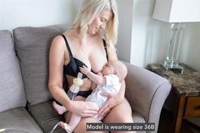 img 1 attached to Ultimate Convenience: Hands-Free Pumping & Nursing Bra - Lightly Padded T-Shirt Design - Wireless Comfort