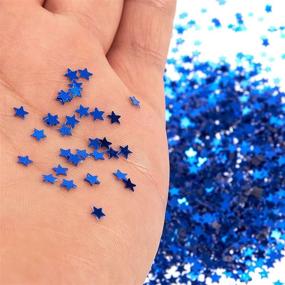 img 2 attached to ✨ Blue Metallic Foil Star Table Confetti - Perfect for DIY Crafts, Party, Wedding, and Home Decoration!