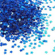 ✨ blue metallic foil star table confetti - perfect for diy crafts, party, wedding, and home decoration! logo