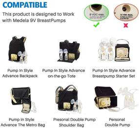 img 3 attached to 🔌 9 Volt Vehicle Lighter Adapter for Medela Pump-in-Style Advanced Breast Pump - CE FCC Approved Replaces Part # 67174