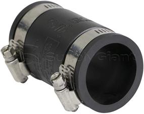 img 2 attached to 6I45 Flexible PVC Coupling with Stainless Steel Clamps, 1-1/4 Inch, Black - Supply Giant