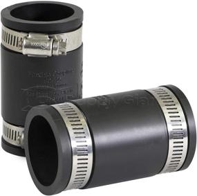img 3 attached to 6I45 Flexible PVC Coupling with Stainless Steel Clamps, 1-1/4 Inch, Black - Supply Giant