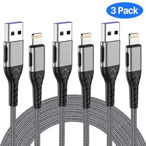 img 3 attached to 🔌 MFi Certified iPhone Charger - 3Pack 10FT USB A Cable for Fast & Long Charging, Compatible with iPhone Xs Max/XS/XR/X/8/7/6S/6/Plus/SE/iPad (Silver)