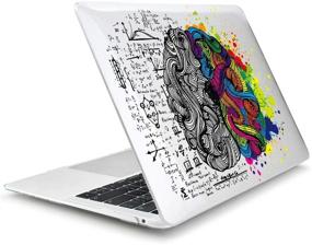 img 3 attached to Чехол Conceptive Brain для MacBook Air 13 дюймов и силиконовая защитная пленка для клавиатуры - прочное покрытие из твердого материала и защитная пленка для экрана подходящие для моделей A1466 и A1369 (2010-2017)