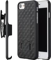 📱 moona shell holster combo case for iphone 8 with kickstand & belt clip - stylish & thin iphone 8 belt clip case - includes 2 year warranty logo