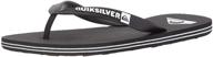 quiksilver mens sandal black green logo