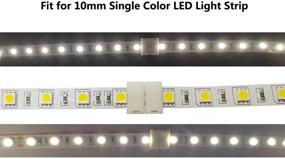 img 1 attached to 🔌 10 Pieces of Gapless Snap Down LED Light Strip Connector for 10mm Wide Single Color Flex LED Strips (5050, 2835, 5630)