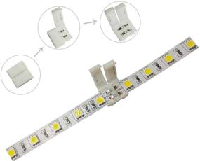 img 3 attached to 🔌 10 Pieces of Gapless Snap Down LED Light Strip Connector for 10mm Wide Single Color Flex LED Strips (5050, 2835, 5630)