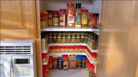 img 2 attached to 🌶️ Deluxe Expandable Spice Rack and Stackable Cabinet Pantry Organizer - Spicy Shelf (2 shelves in 1 set) - As seen on TV