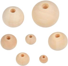 img 1 attached to ✨ WOWOSS 1105 Pcs Unfinished Wooden Beads Set, Natural Round Wood Beads in 6 Sizes, Spacer Beads with Crystal Elastic Line for DIY Jewelry Crafts - 6/8/10/12/16/20mm