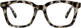 img 3 attached to 👓 Peepers by PeeperSpecs Women's Limelight Oversized Blue Light Blocking Reading Glasses, Gray Tortoise, 50 + 2.5": Trendy Gray Tortoise Oversized Reading Glasses with Blue Light Protection for Women