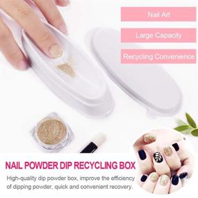 img 3 attached to EBANKU French Nail Dip Container Tray - Nail Dip Powder Set with Soft Dust Remover Brush for Manicure, Nail Art, and Makeup Tool