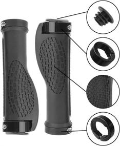 img 3 attached to 🚲 Mountain Bike Handlebar Grips - Ergonomic Design with Aluminum Double Lock-on - Blue - Ideal for MTB, BMX, Foldable Urban Bicycles, and Scooters