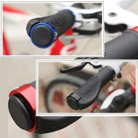 img 1 attached to 🚲 Mountain Bike Handlebar Grips - Ergonomic Design with Aluminum Double Lock-on - Blue - Ideal for MTB, BMX, Foldable Urban Bicycles, and Scooters