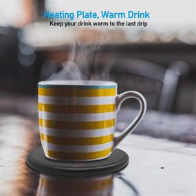 img 3 attached to ☕️ Coffee Mug Warmer: Auto Shut Off, Smart Temp Settings for Home Office Desk - Electric Beverage Tea Water Milk Warmer for All Cups and Mugs + Heating Plate for Candle Wax