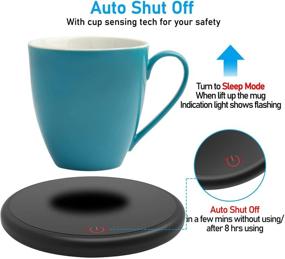 img 2 attached to ☕️ Coffee Mug Warmer: Auto Shut Off, Smart Temp Settings for Home Office Desk - Electric Beverage Tea Water Milk Warmer for All Cups and Mugs + Heating Plate for Candle Wax