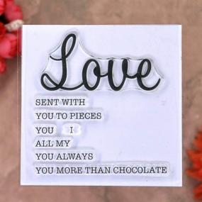 img 3 attached to KWELLAM 4pcs/Lot Rubber Clear Stamps: Words Love, Hugs, Hello Friend - Perfect for Decorative Card Making, DIY Scrapbooking, and Photo Album Decoration