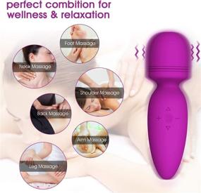 img 2 attached to 🔇 Quiet & Portable Mini Wand Massager - Hand-held, Silicone Cordless Massager for Neck, Shoulder, Back & Full Body Massage