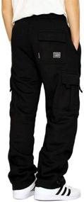 img 3 attached to DREAM USA Men's Heavyweight Cargo Fleece Sweatpants