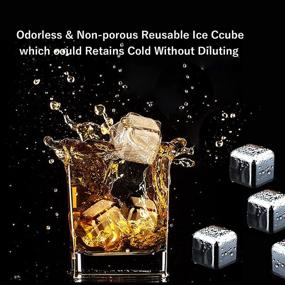 img 1 attached to Ice Cubes Reusable Stainless Steel Ice Cubes Whiskey Stones Chilling Stones Ice Cubes