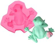 🐸 versatile fewo 3d frog silicone mold: ideal for fondant, chocolate, candy, polymer clay, resin, and more - kitchen baking, sugar craft, cake & cupcake decorating tools - mini soap, wax crayon melt mould logo