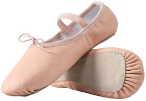 img 3 attached to Linodes Genuine Leather Ballet Shoes: Premium Dance Shoes for Women and Girls