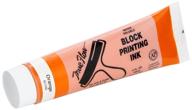 🟠 sax true flow water soluble block printing ink - orange (5oz tube) logo