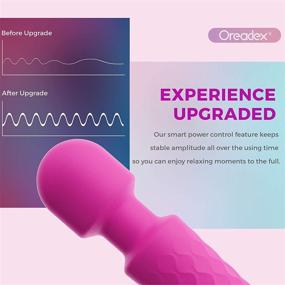 img 3 attached to 💜 Powerful Waterproof Wand Massager - Rechargeable &amp; Silent - 20 Patterns &amp; 6 Speeds - Memory Function - Cordless &amp; Constant Output - Ideal for Back, Muscle, Neck, Soreness Relief - Purple Red