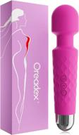 💜 powerful waterproof wand massager - rechargeable &amp; silent - 20 patterns &amp; 6 speeds - memory function - cordless &amp; constant output - ideal for back, muscle, neck, soreness relief - purple red logo