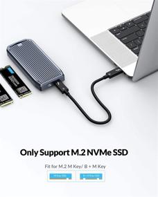 img 1 attached to 🔌 ORICO USB4.0 40Gbps M.2 NVMe SSD Enclosure, Type-C to M Key B+M Key 2280 Aluminum External Hard Drive Case - Thunderbolt 3/4, USB3.2/3.1/3.0 Compatible (Type-C-M2V01)