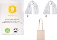 яркие неоновые необходимости: обычная сумка и шарфики для окрашивания, натуральные варианты окрашивания с пустой холстовыми сумкой и белым хлопковым шарфиком. логотип