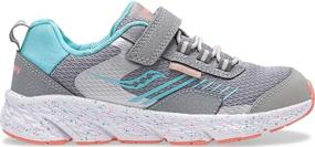 img 4 attached to Saucony Alternative Closure Sneaker 👟 Turquoise: Stylish and Comfortable Girls' Athletic Shoes