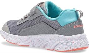 img 2 attached to Saucony Alternative Closure Sneaker 👟 Turquoise: Stylish and Comfortable Girls' Athletic Shoes