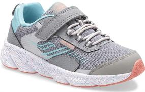 img 3 attached to Saucony Alternative Closure Sneaker 👟 Turquoise: Stylish and Comfortable Girls' Athletic Shoes