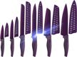 purple professional kitchen knife stainless logo