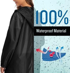 img 1 attached to SaphiRose Waterproof Lightweight Raincoat Windbreaker Women's Clothing in Coats, Jackets & Vests