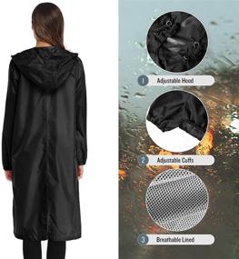 img 2 attached to SaphiRose Waterproof Lightweight Raincoat Windbreaker Women's Clothing in Coats, Jackets & Vests