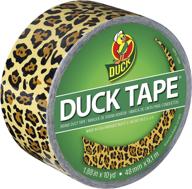 🦆 duck 1379347 spotted leopard print duct tape - 1.88 inches x 10 yards: high-quality single roll! logo