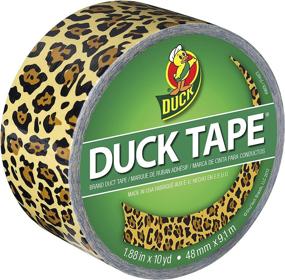 img 4 attached to 🦆 Duck 1379347 Spotted Leopard Print Duct Tape - 1.88 Inches x 10 Yards: High-Quality Single Roll!