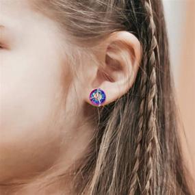 img 3 attached to 🤸 Teen Girls' Gymnastics Earrings: Sparkling Crystal Gymnast Ballerinas in 925 Sterling Silver - Stylish Sport Stud Earrings for a Fashionable Gift