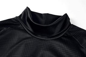 img 3 attached to Gafeng Men's Slim Fit Turtleneck T-Shirt: Stylish Houndstooth Underwear for Lightweight Winter Warmth