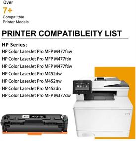 img 1 attached to 🖨️ Arcon Compatible Toner Cartridge: HP 410A CF410A 410X Replacement for Laserjet Printers M477fnw M477fdw M477fdn M452dn M452dw M452nw