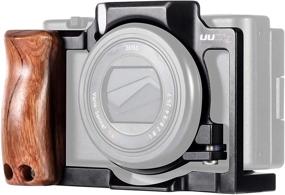 img 4 attached to 📷 UURig ZV1 Camera Cage: Sony ZV-1 Video Shooting Cage with Cold Shoe Extension, Filming Accessories for Microphone/Light w Wooden Handle Grip - Essential Case for Vlogger Content Creators